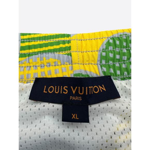 Louis Vuitton Grey Multicolor Flower Monogram Swimshorts - Picture 3 of 6